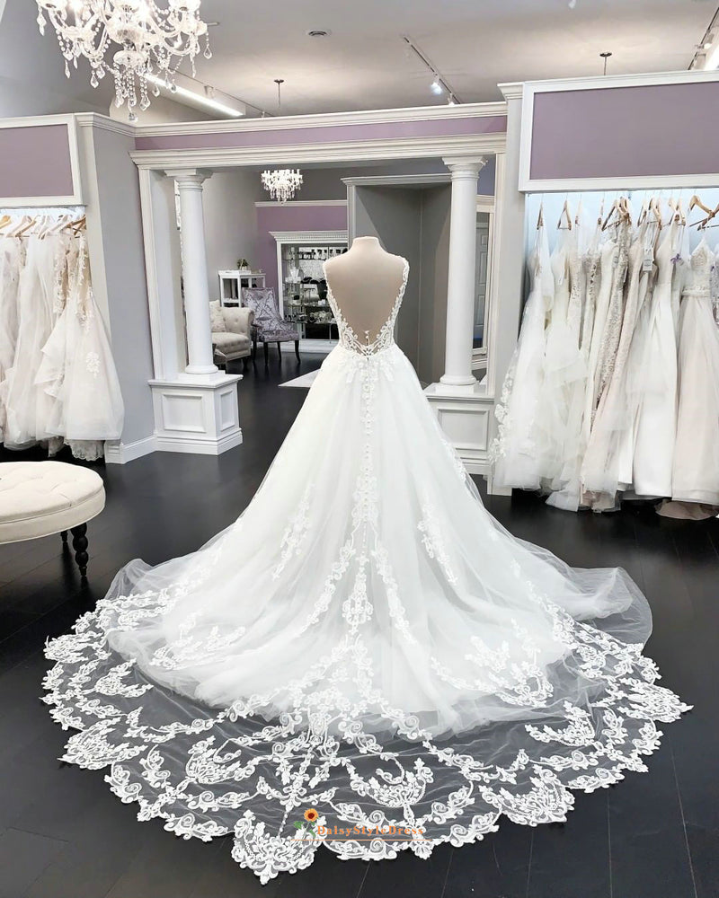 low back wedding dress