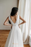 v-back wedding dress