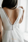 v-back wedding dress