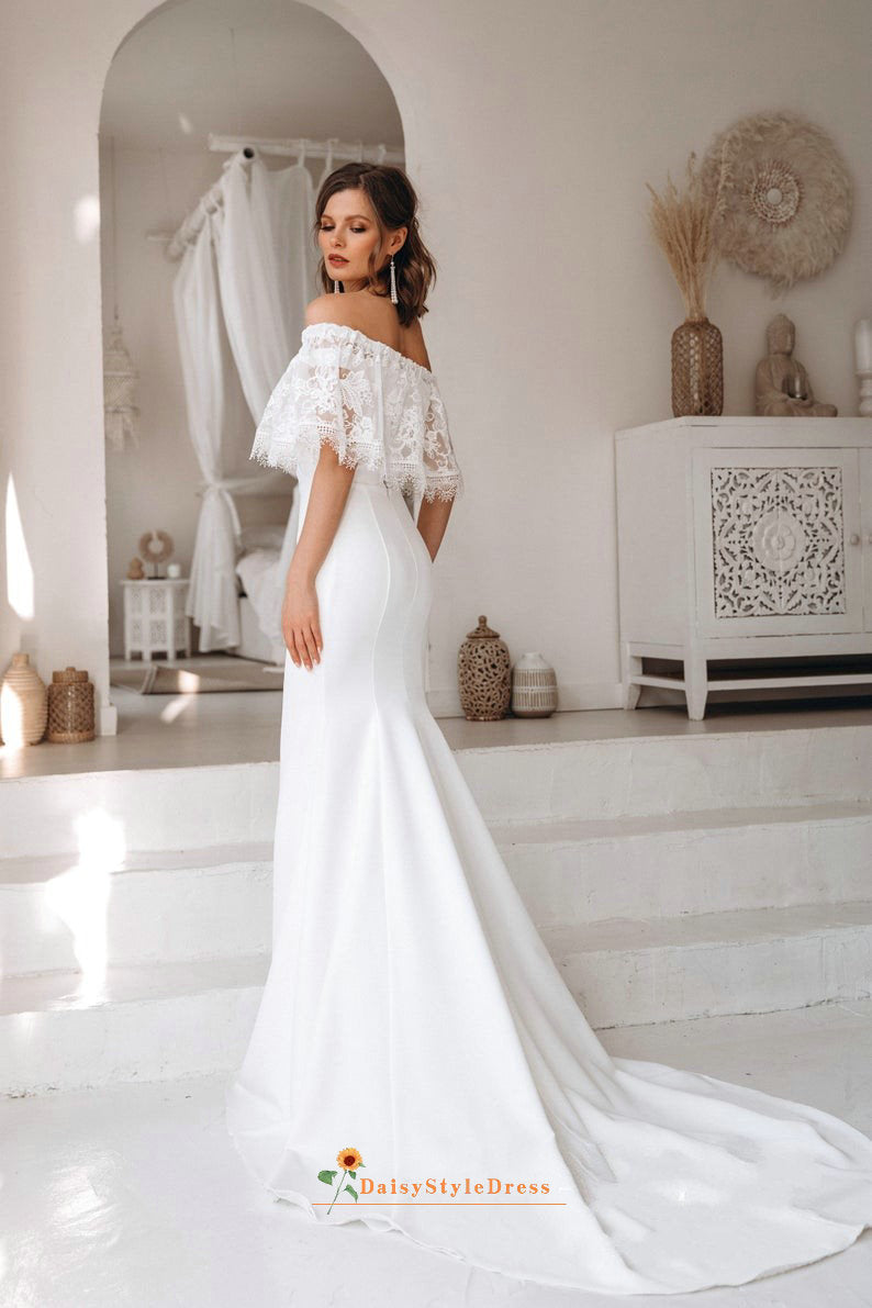 fitted boho wedding dress