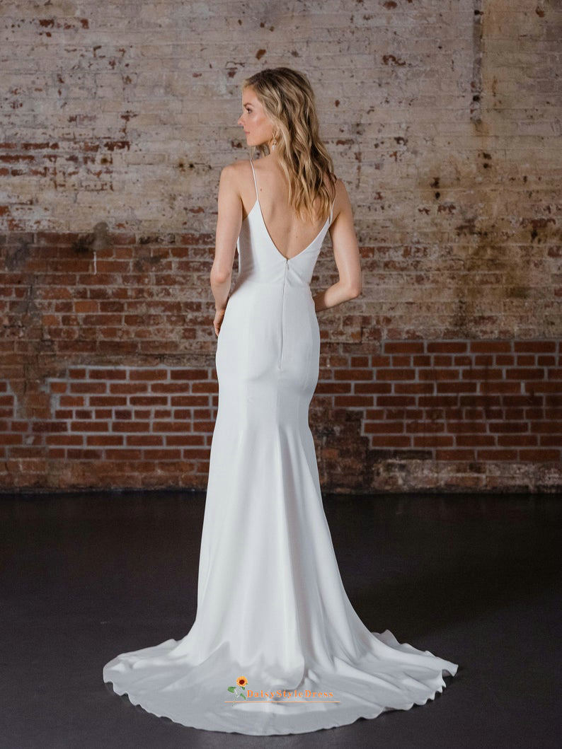 low back wedding dress
