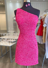 hot pink prom dress