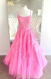 hot pink prom dress