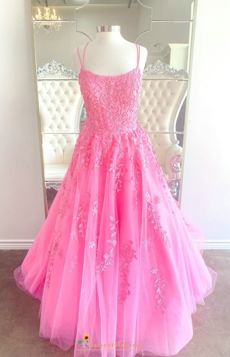 hot pink prom dress