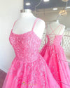 hot pink prom gown