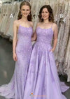 lavender prom dress