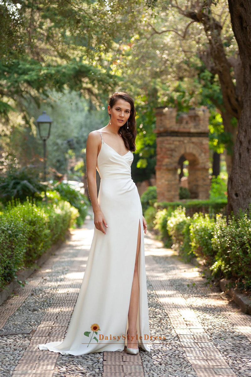 slit wedding dress