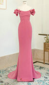 dusty pink prom dress