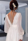 v-back wedding dress