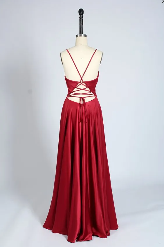 criss-cross back prom dress