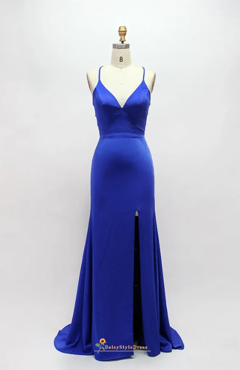 royal blue prom dress