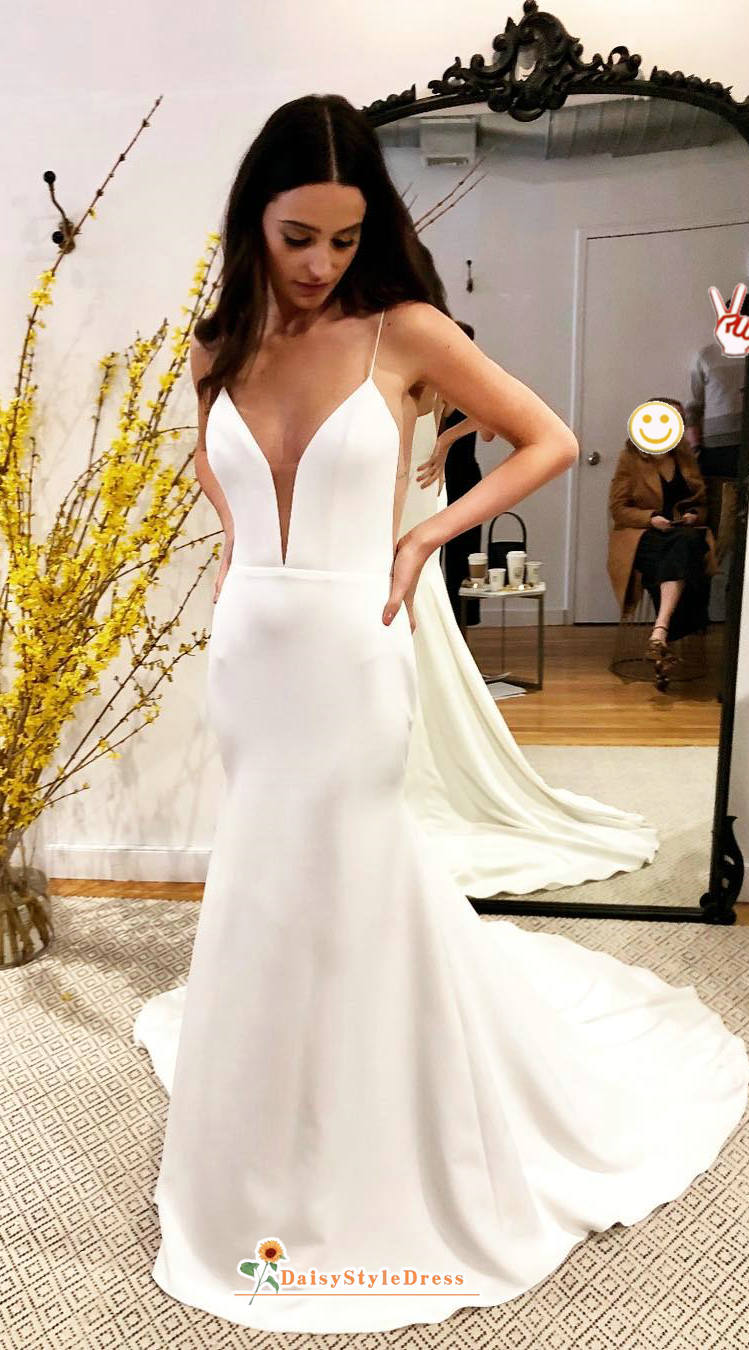 crepe wedding dress