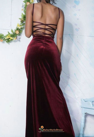 criss cross back prom dress