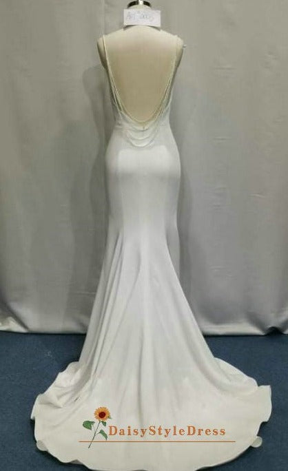 sexy back wedding dress