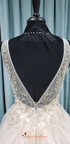 v-back wedding dress