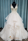 tiered skirt wedding dress