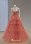 coral prom dress