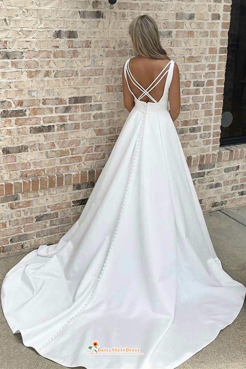 crepe wedding dress