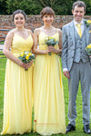 yellow wedding party dress