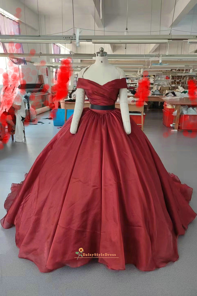 red wedding dress